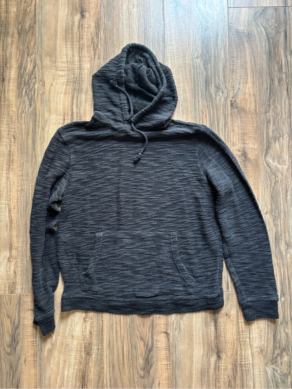 BDG Urban Outfitters Textured Knit Pullover Hoodie Charcoal Gray Size Small P